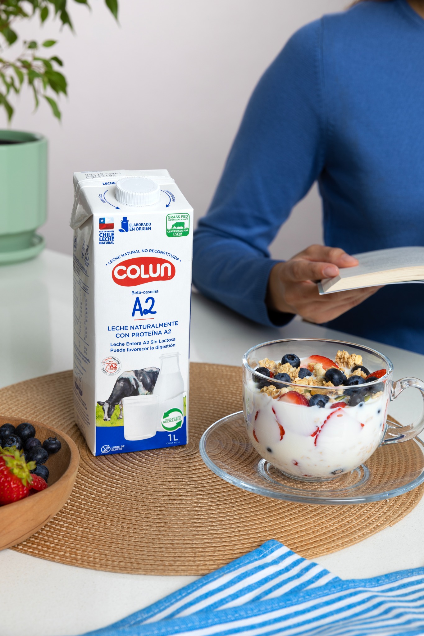 Fotografía de consumo Leche A2 Colun