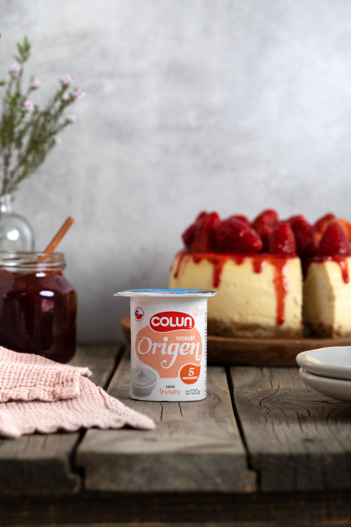 Fotografía de producto Yoghurt Origen Colun en pote